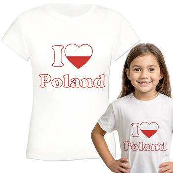 I love Poland Koszulka dziewczęca dziecięca prezent