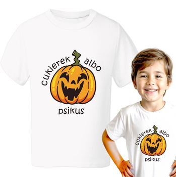 Cukierek albo psikus Koszulka chłopięca dziecięca prezent