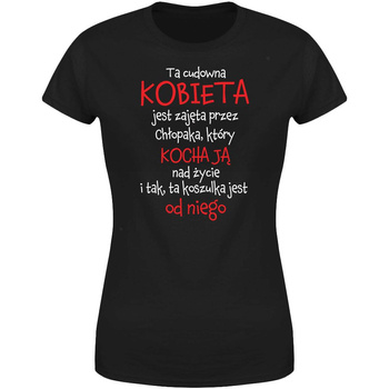 Ta cudowna kobieta jest zajęta przez chłopaka Koszulka damska prezent