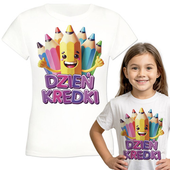 Dzień Kredki Koszulka dziewczęca dziecięca prezent