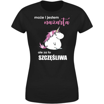Może i jestem nażarta ale za to szczęśliwa Koszulka damska prezent