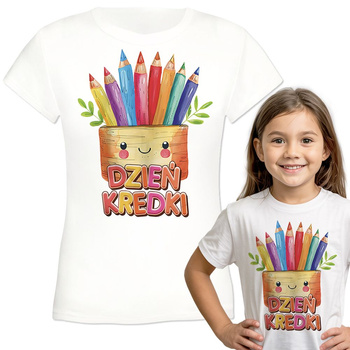 Dzień Kredki Koszulka dziewczęca dziecięca prezent