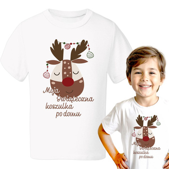 Moja świąteczna koszulka po domu Koszulka chłopięca dziecięca prezent