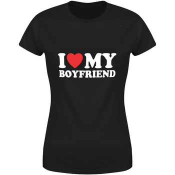 I love my boyfriend Koszulka damska prezent