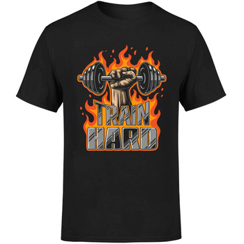 Train hard Koszulka męska prezent